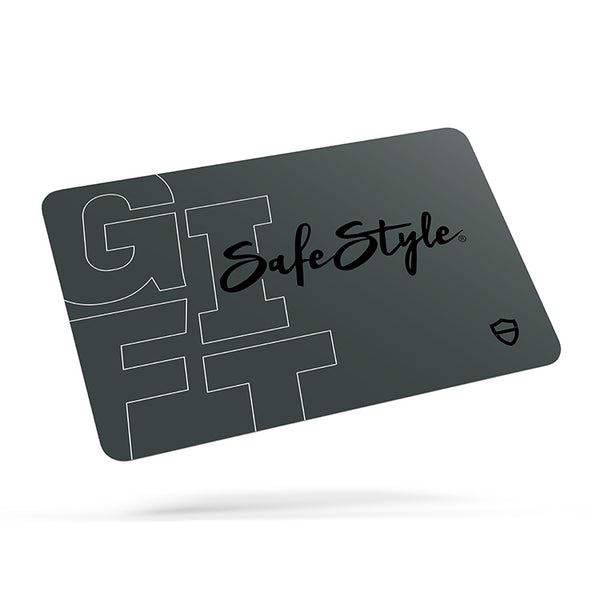 SafeStyle E-Gift Card, front view, various denominations