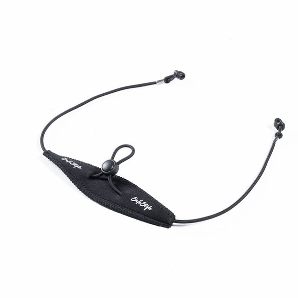 SafeStyle Floating Lanyard, front view, elastic nylon mix with padded patch