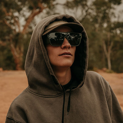 Primes Matte Moss Green Frame Polarised Lens Safety Glasses