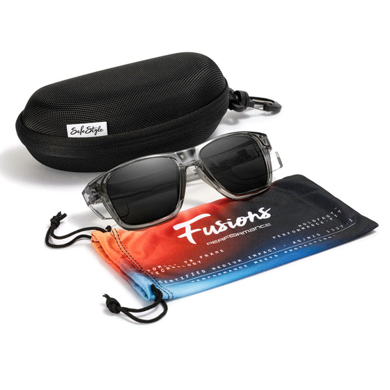 Fusions Performance Graphite Frame Grey Polarised Lens Safety Glasses