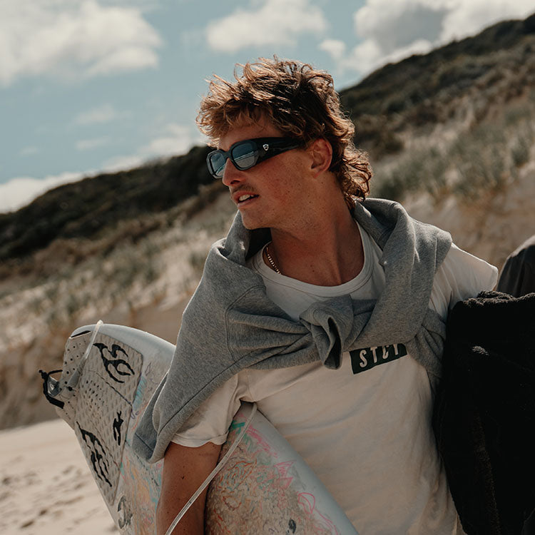 Auras Black Frame Grey Polarised Lens