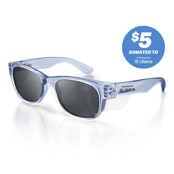 Classics Blue Frame Polarised Lens Safety Glasses