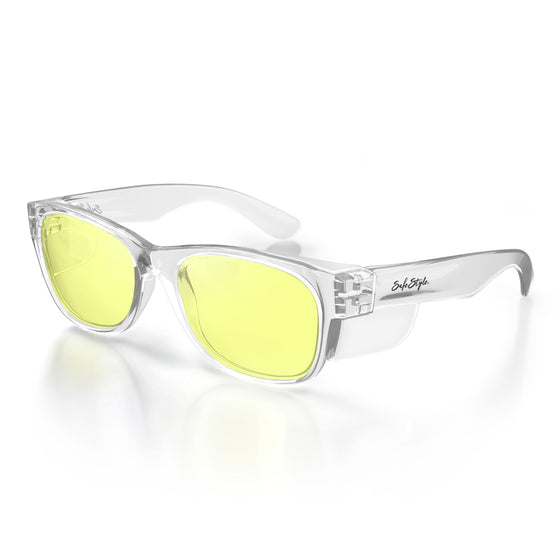 Classics Clear Frame Yellow Lens Safety Glasses