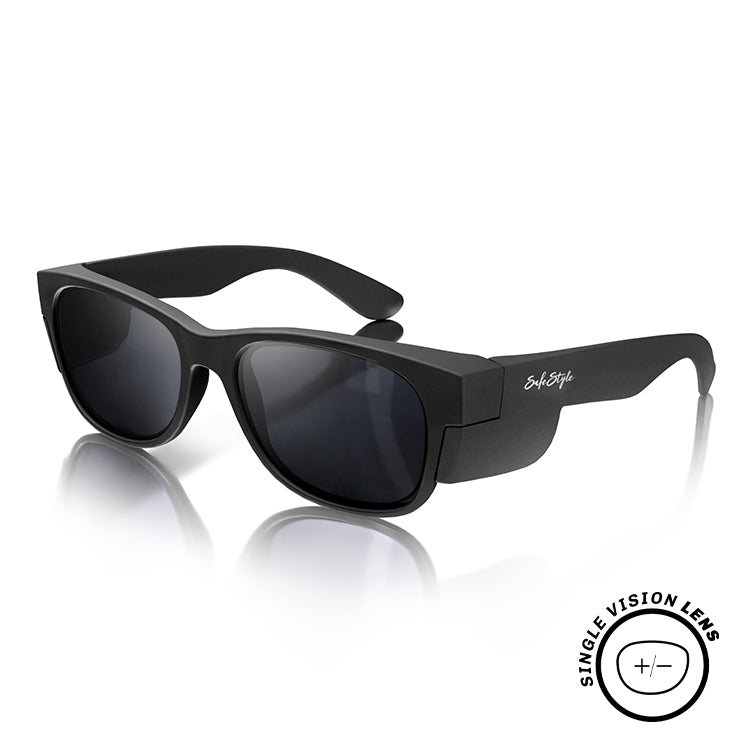 Classics Matte Black Prescription Safety Glasses