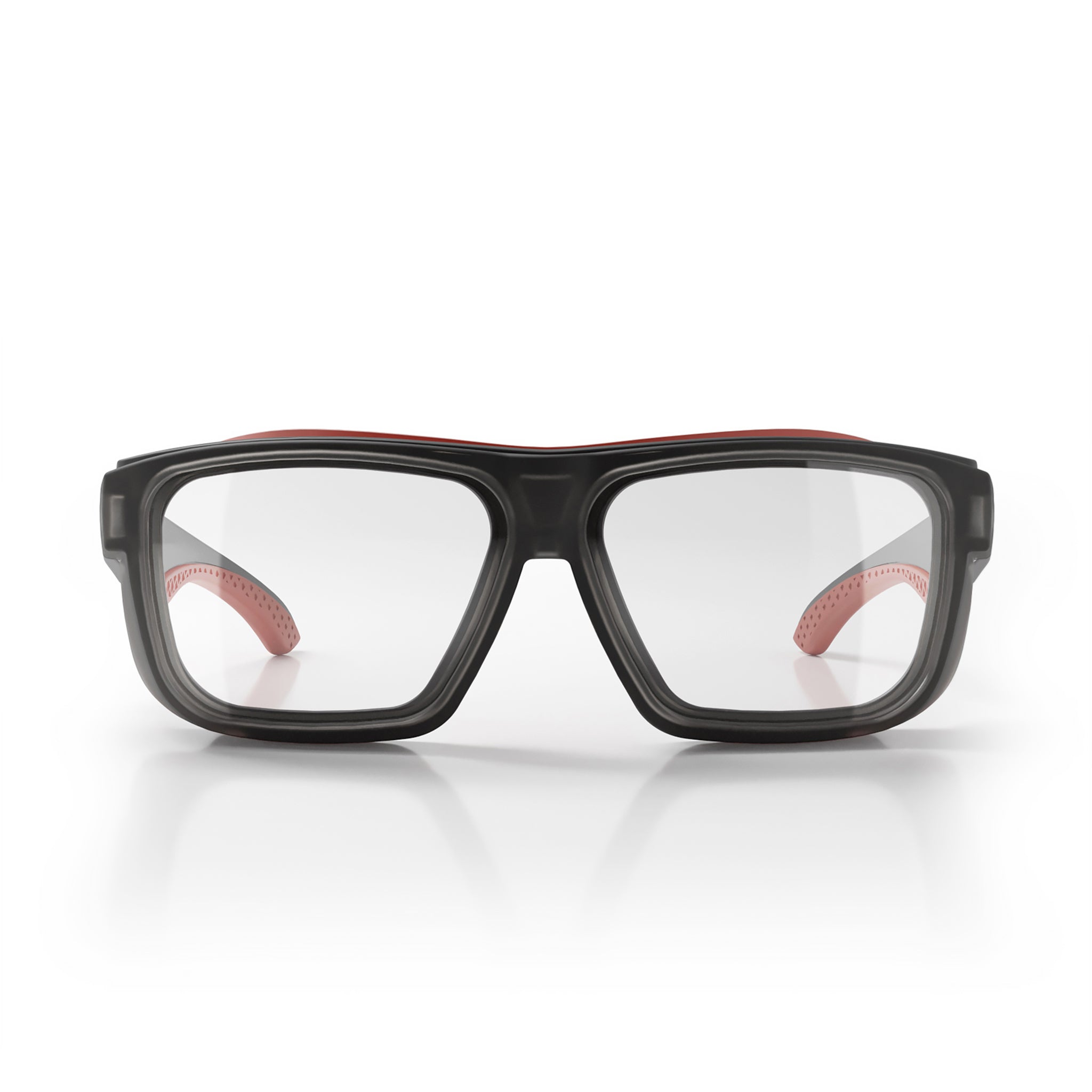 Converts Matte Graphite/Red Frame Clear Lens – SafeStyle Eyewear
