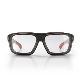 Converts Matte Graphite/Red Frame Clear Lens