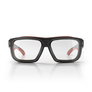 Converts Matte Graphite/Red Frame Clear Lens