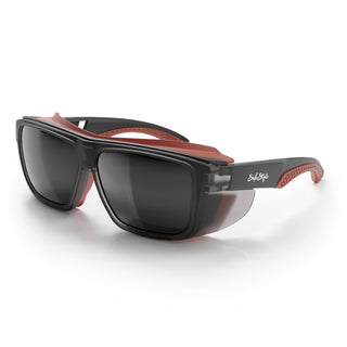Converts Matte Graphite/Red Frame Grey Polarised Lens