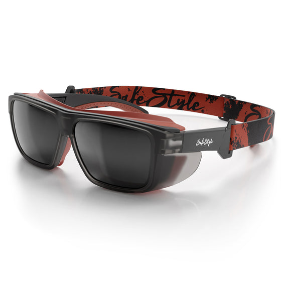 Converts Matte Graphite/Red Frame Grey Polarised Lens