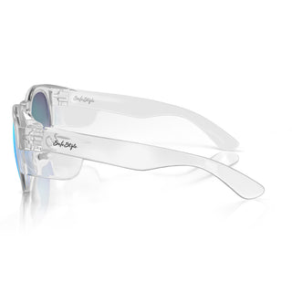 Cruisers Clear Frame Mirrors Blue Polarised Safety Glasses