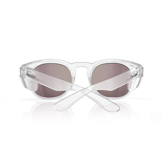 Cruisers Clear Frame Mirrors Red Polarised Safety Glasses