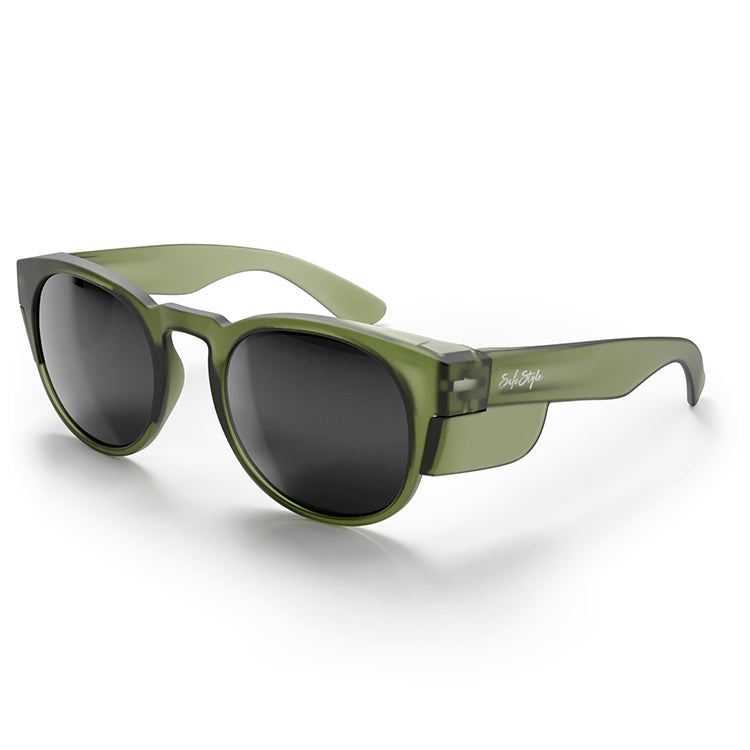 Cruisers Matte Moss Green Frame Polarised Lens Safety Glasses
