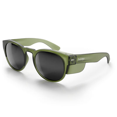 Cruisers Matte Moss Green Frame Polarised Lens Safety Glasses