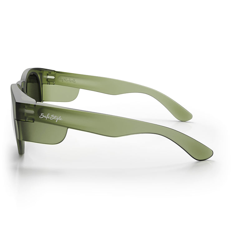 Cruisers Matte Moss Green Frame Polarised Lens Safety Glasses