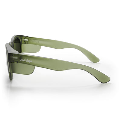 Cruisers Matte Moss Green Frame Polarised Lens Safety Glasses