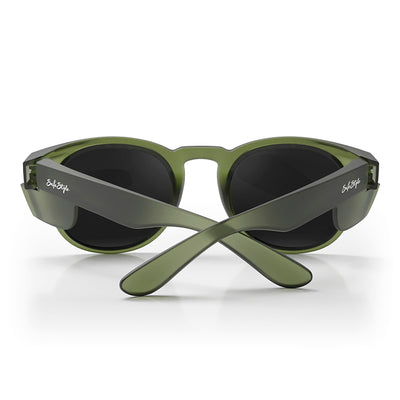 Cruisers Matte Moss Green Frame Polarised Lens Safety Glasses