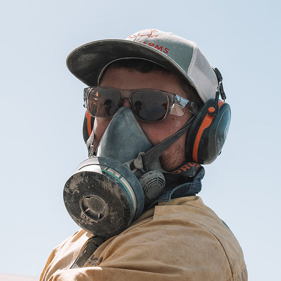 Fusions Graphite Frame Brown Polarised Lens Safety Glasses