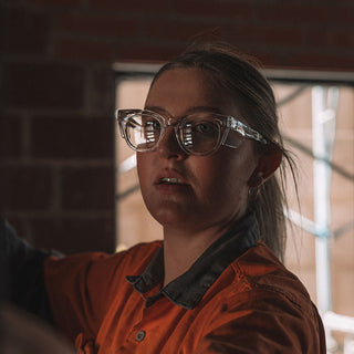 Harps Clear Frame Clear Lens Safety Glasses