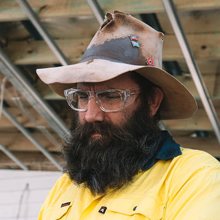 Fusions XL Clear Frame Clear Lens Safety Glasses