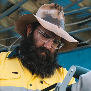 Fusions XL Clear Frame Clear Lens Safety Glasses