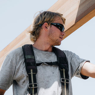 Sonics Black Frame Tinted Lens Safety Glasses