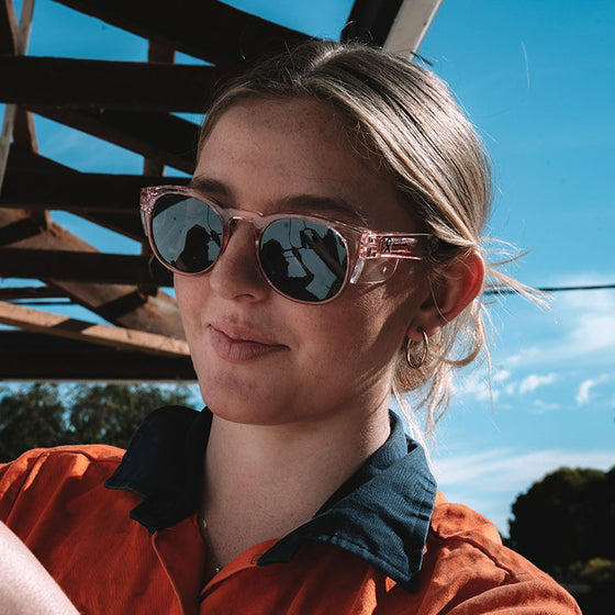 Cruisers Pink Frame Polarised Lens Safety Glasses