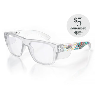 Fusions Clear Frame Clear Lens Art Series V.2 Safety Glasses