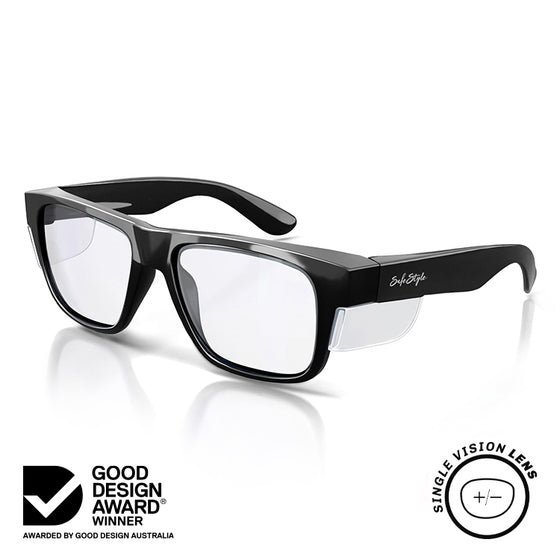 Fusions Black Prescription Safety Glasses