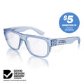 Fusions Blue Frame Clear Lens Safety Glasses