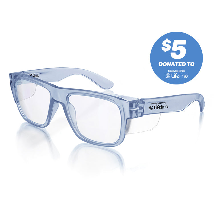 Fusions Blue Frame Clear Lens