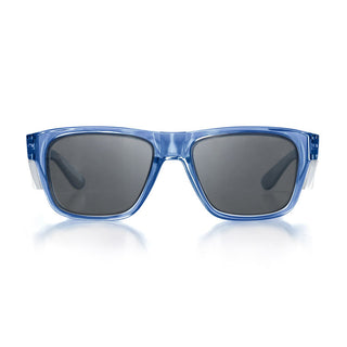 Fusions Blue Frame Tinted Lens Safety Glasses