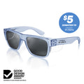 Fusions Blue Frame Tinted Lens Safety Glasses