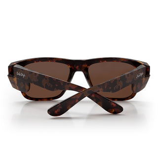 Fusions Matte Brown Tort Frame Brown Polarised Lens Safety Glasses