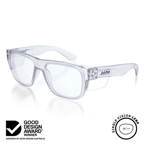 Fusions Clear Prescription Safety Glasses