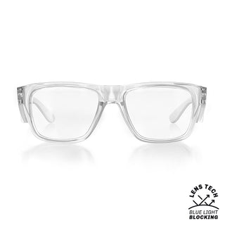 Fusions Clear Frame Blue Light Blocking Lens Safety Glasses