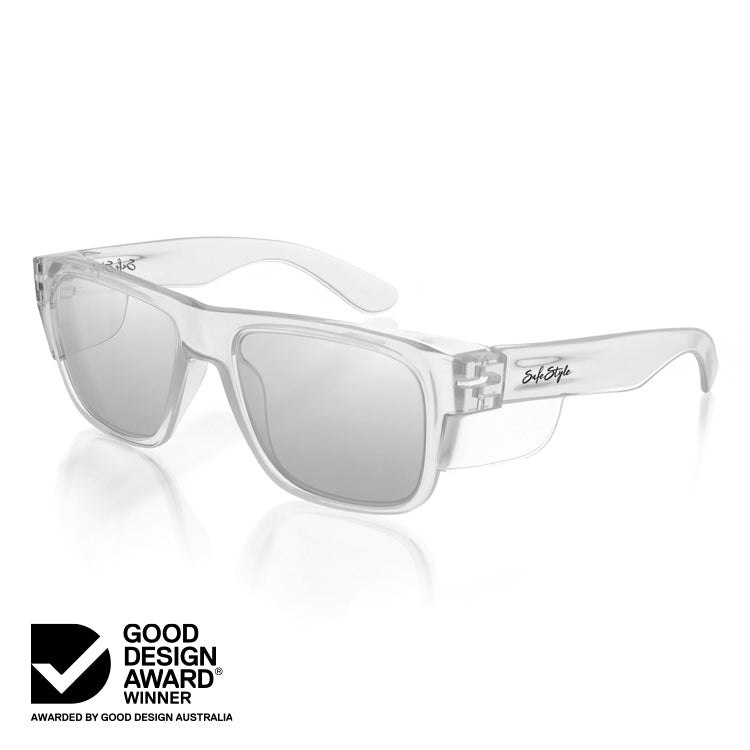 Fusions Clear Frame Hybrids Photochromic Lens Safety Glasses