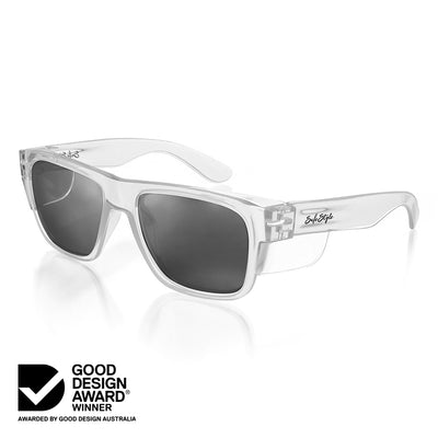 Fusions Clear Frame Tinted Lens Safety Glasses