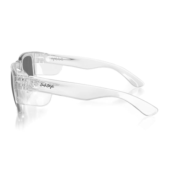 Fusions Clear Frame Tinted Lens Safety Glasses