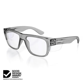 Fusions Graphite Frame Clear Lens Safety Glasses