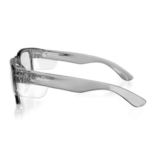 Fusions Graphite Frame Clear Lens Safety Glasses