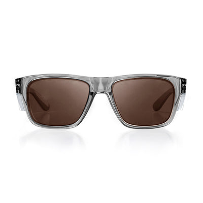 Fusions Graphite Frame Brown Polarised Lens Safety Glasses