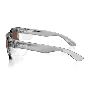 Fusions Graphite Frame Brown Polarised Lens Safety Glasses