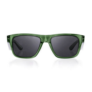 Fusions Green Frame Polarised Lens Safety Glasses
