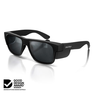 Fusions Matte Black Frame Polarised Lens Safety Glasses
