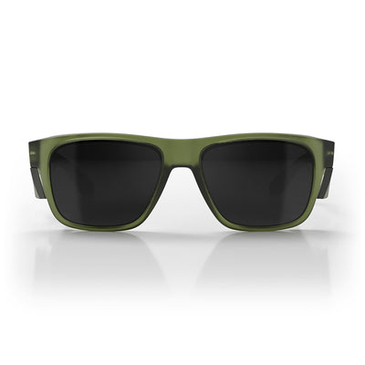 Fusions Matte Moss Green Frame Polarised Lens Safety Glasses