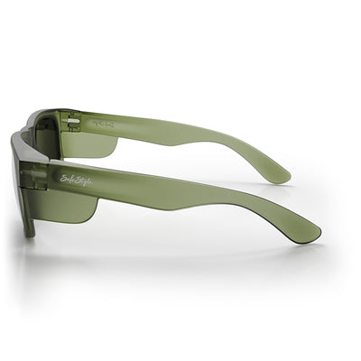 Fusions Matte Moss Green Frame Polarised Lens Safety Glasses
