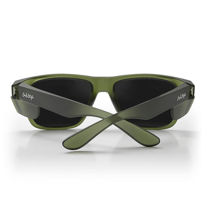 Fusions Matte Moss Green Frame Polarised Lens Safety Glasses