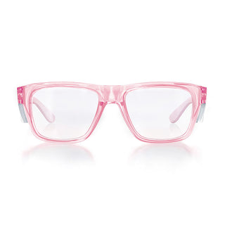 Fusions Pink Frame Clear Lens Safety Glasses