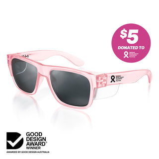 Fusions Pink Frame Polarised Lens Safety Glasses