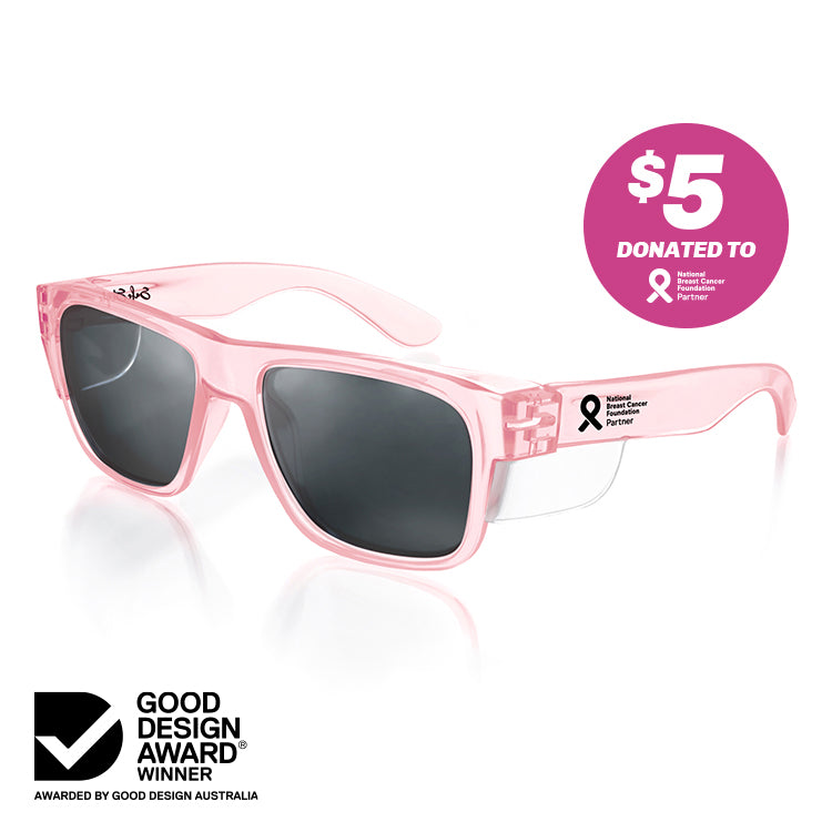 Fusions Pink Frame Polarised Lens Safety Glasses